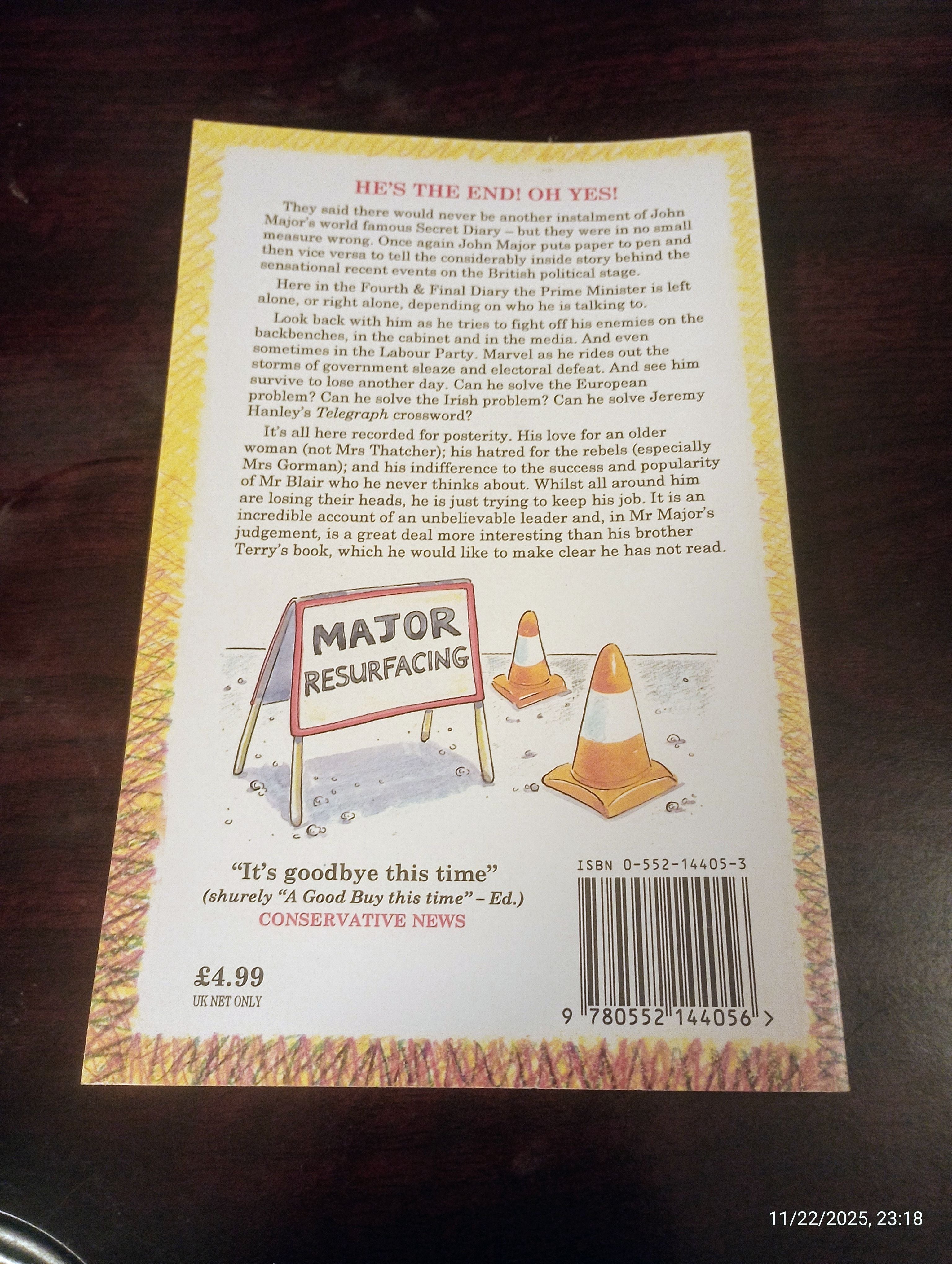 The 4th & final SECRET DIARY OF JOHN MAJOR Pb