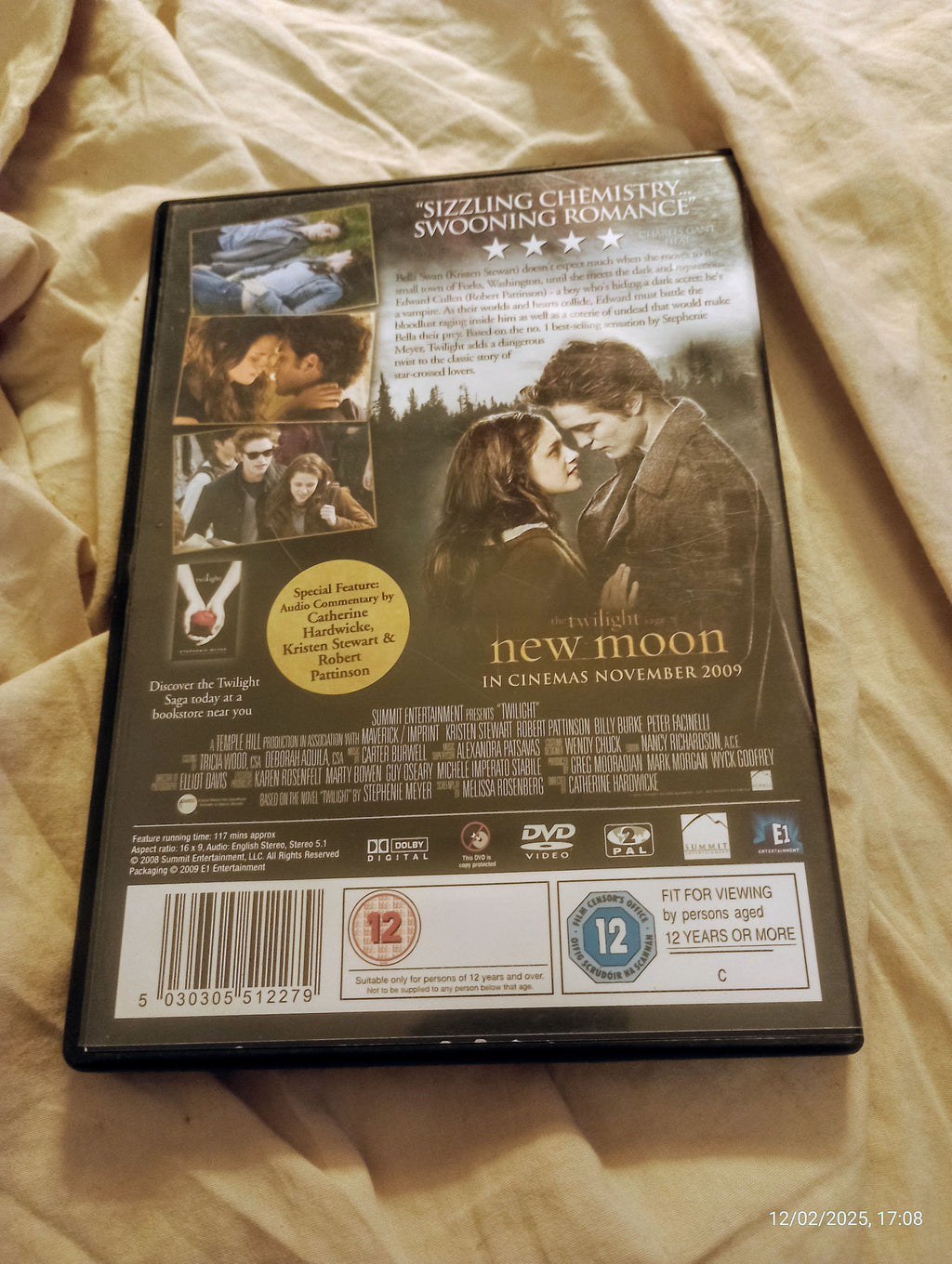 DVD cover for the 2008 film Twilight, the first installment in The Twilight Saga film series