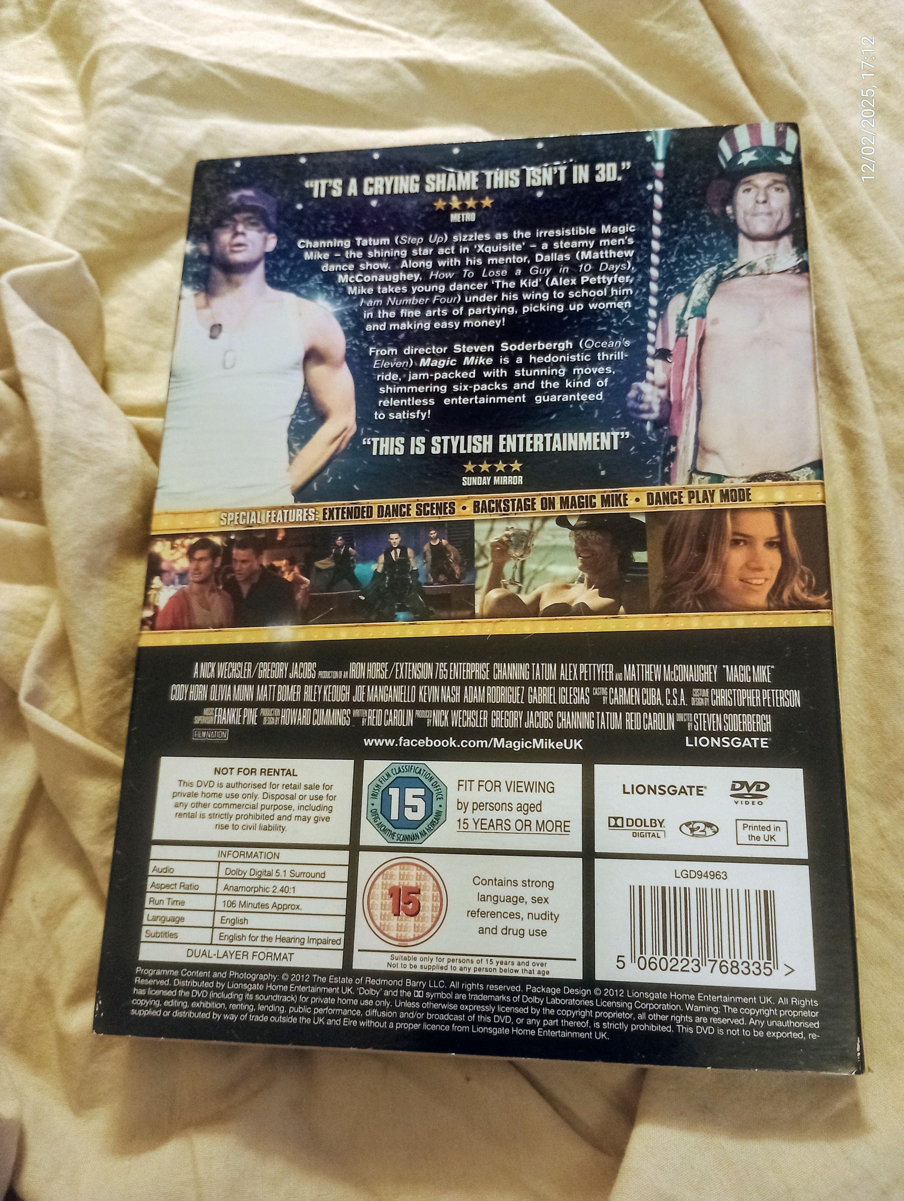 DVD 2012 comedy-drama film Magic Mike