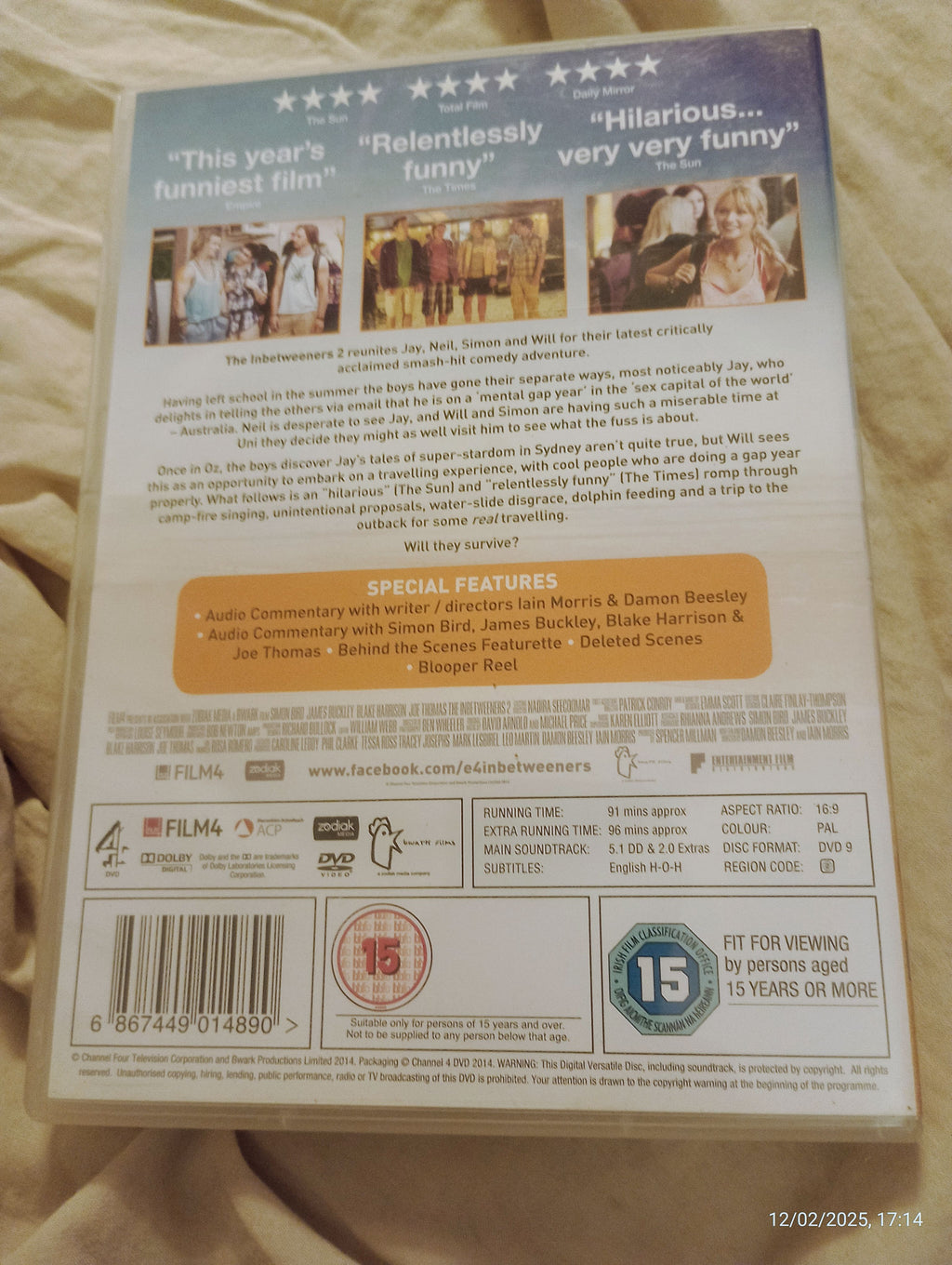 The Inbetweeners 2. A 2014 teen coming-of-age adventure comedy film DVD
