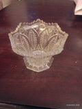 Vintage clear pressed glass bowl or posy vase H=80mm D=100mm