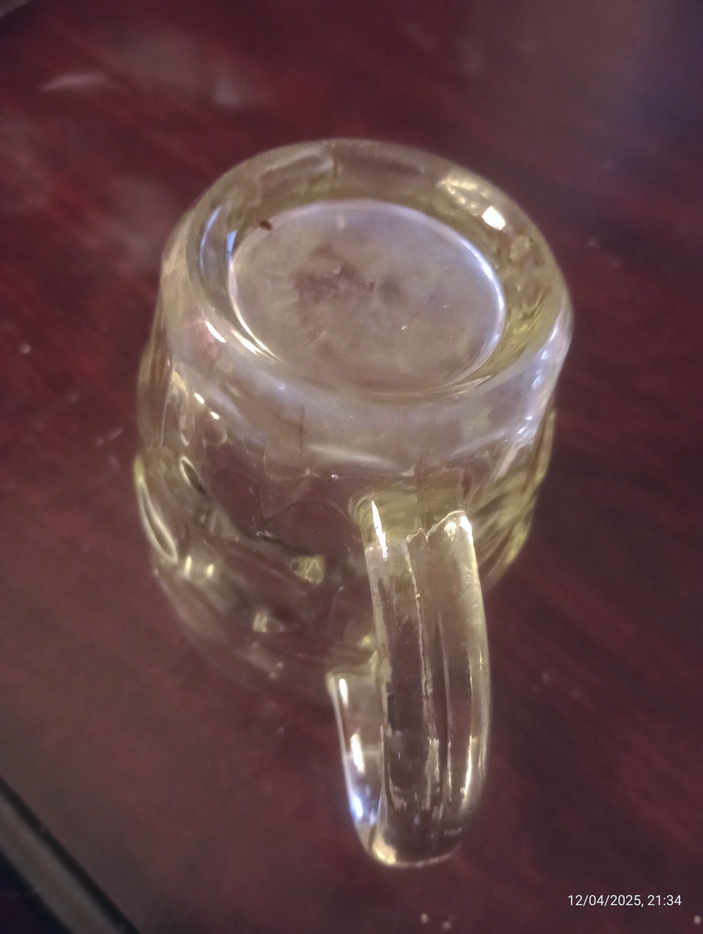 Traditional British-style dimpled beer tankard, also commonly known as a dimple mug, jug glass