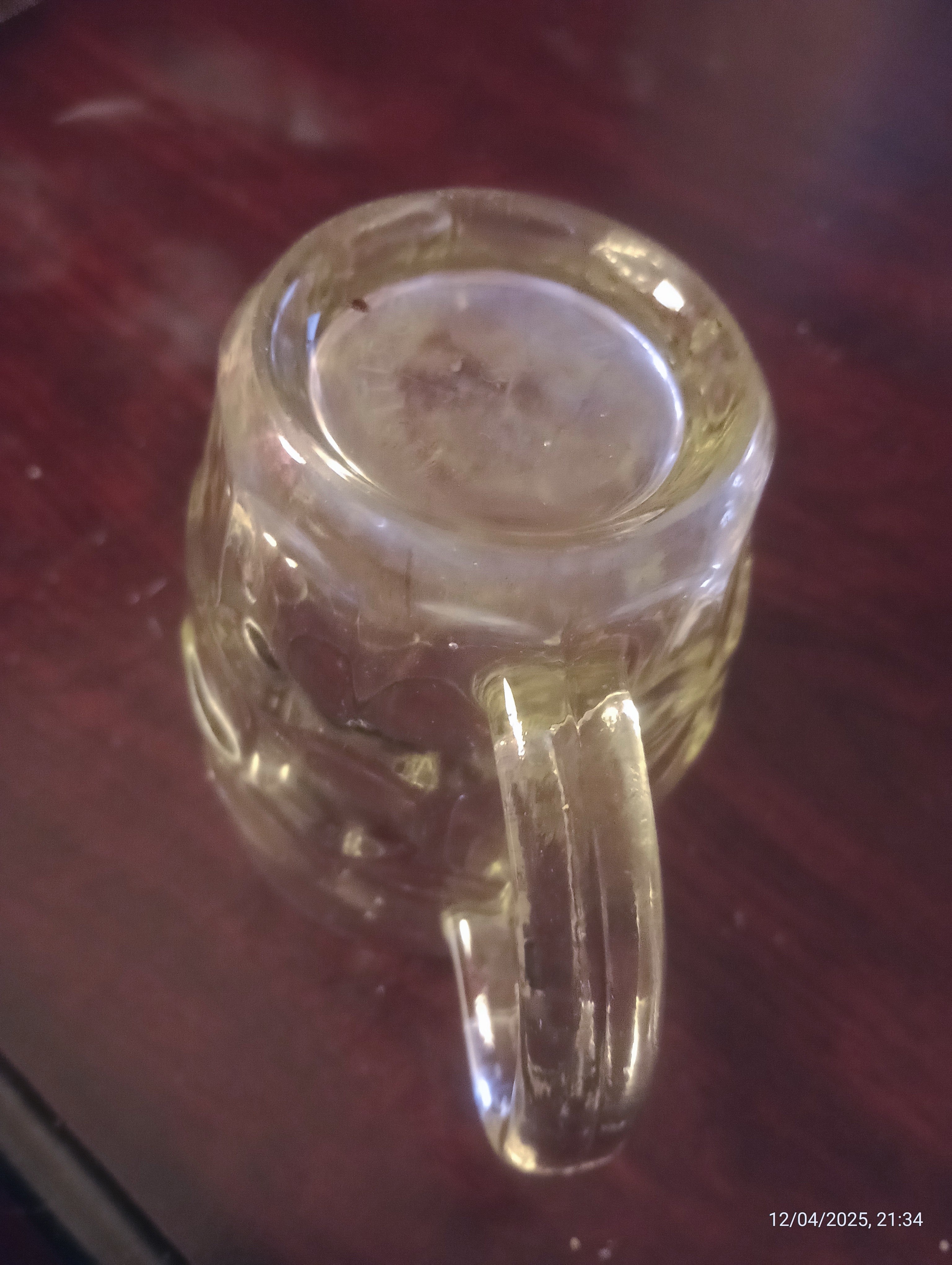 Traditional British-style dimpled beer tankard, also commonly known as a dimple mug, jug glass