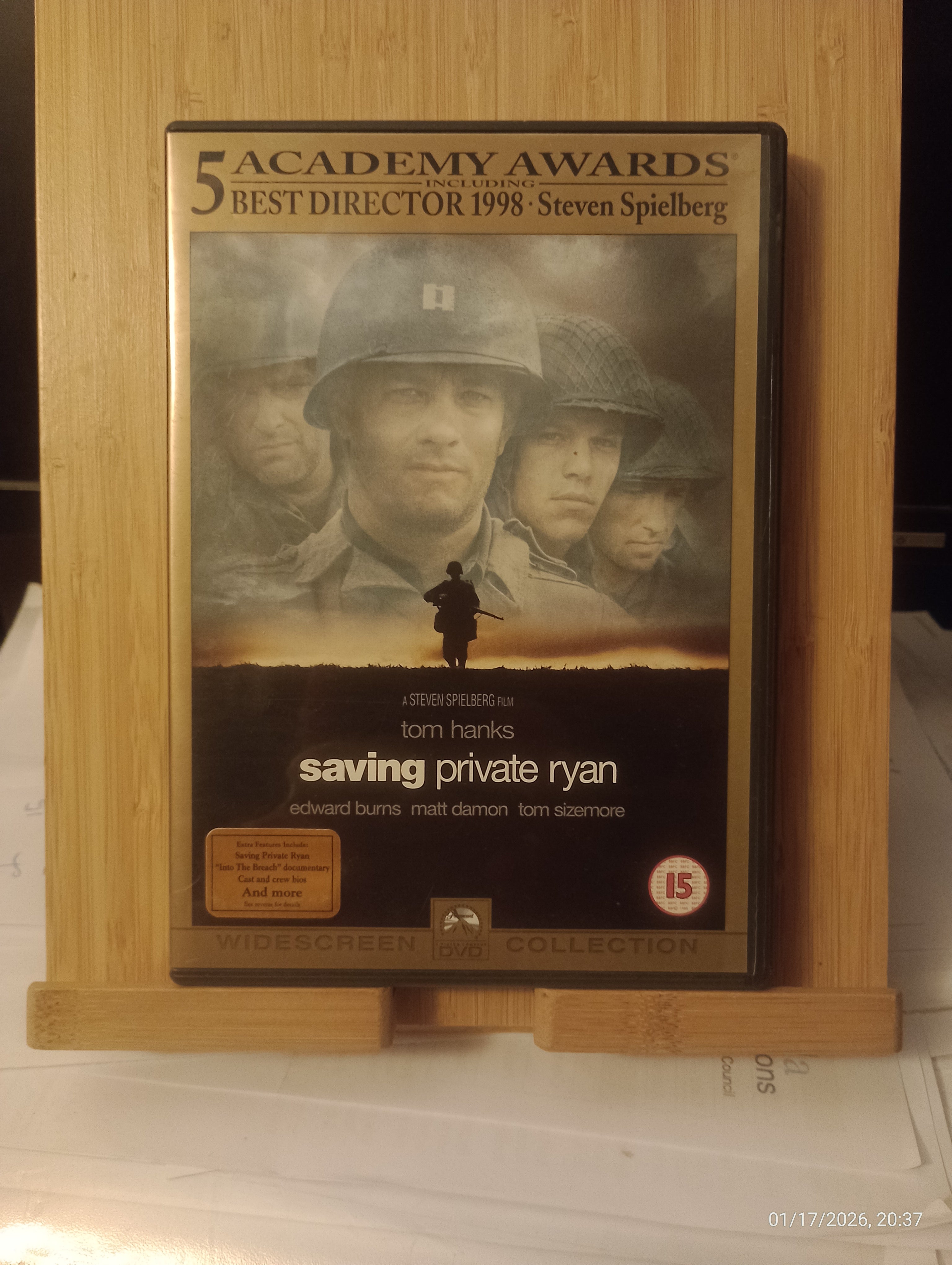 Saving Private Ryan DVD (2000) Tom Hanks - Spielberg War Epic Cert 15