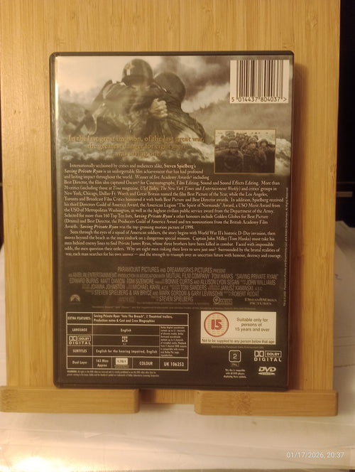 Saving Private Ryan DVD (2000) Tom Hanks - Spielberg War Epic Cert 15