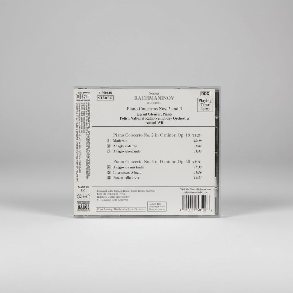 Rachmaninov Piano Concertos Nos. 2 & 3 - Glemser, Wit (Naxos CD)
