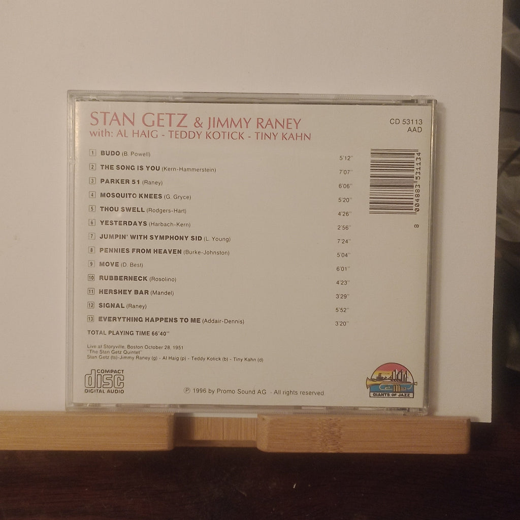 Stan Getz & Jimmy Raney: Storyville Boston 1951 Live CD
