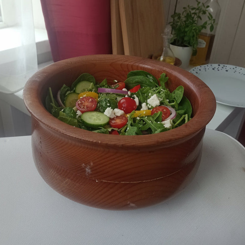 Vintage Teak/Pine Wood Bowl Small Flaw