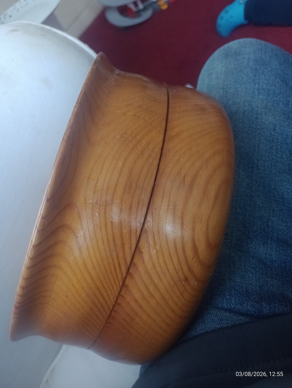 Vintage Teak/Pine Wood Bowl Small Flaw