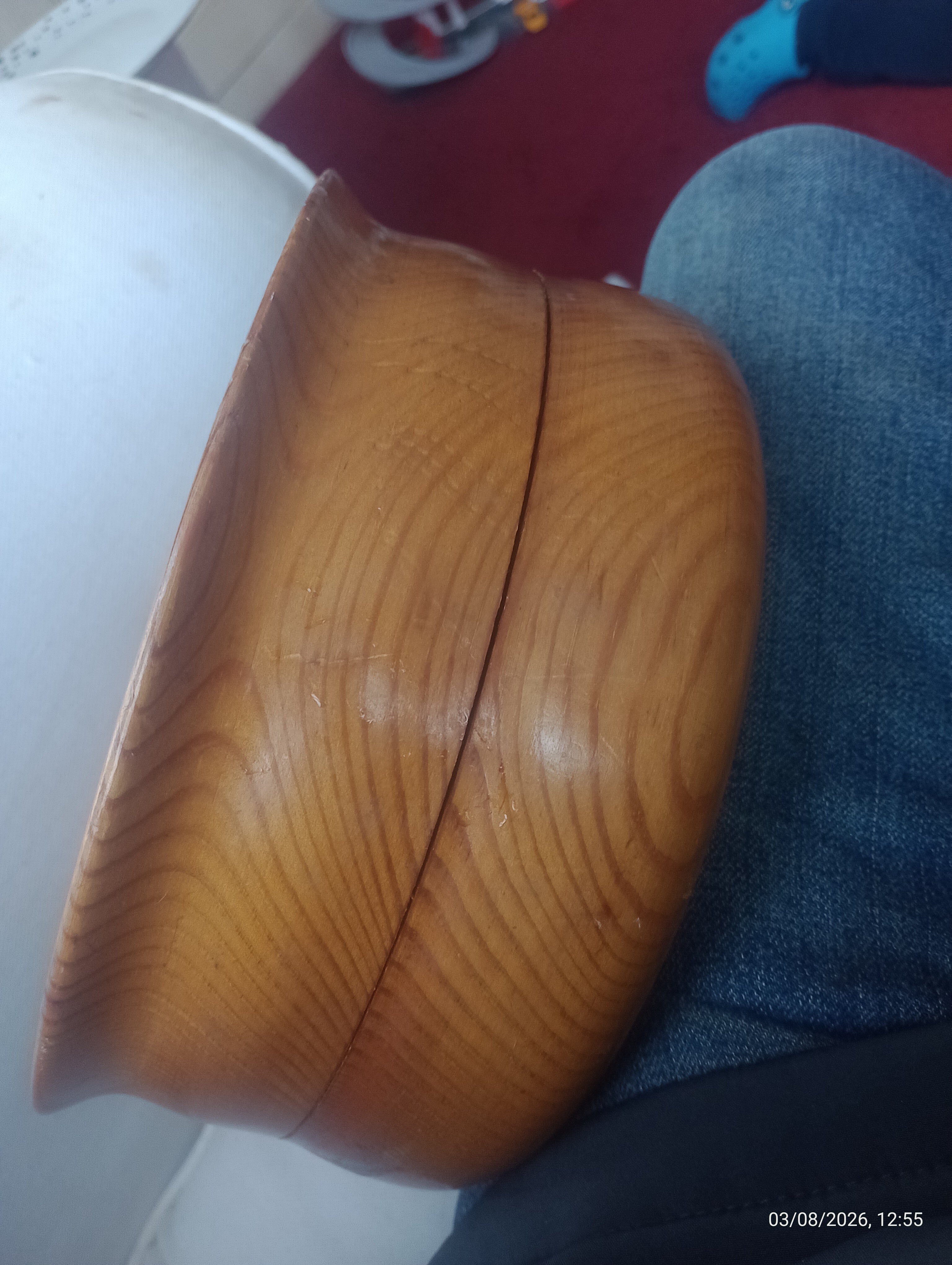 Vintage Teak/Pine Wood Bowl Small Flaw