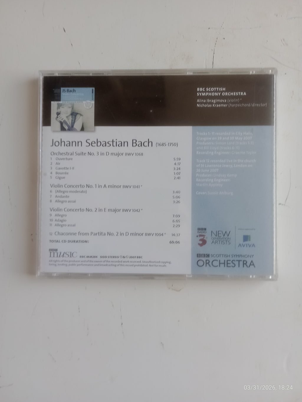 JS Bach: Violin Concertos & Orchestral Suite No. 3 - Ibragimova