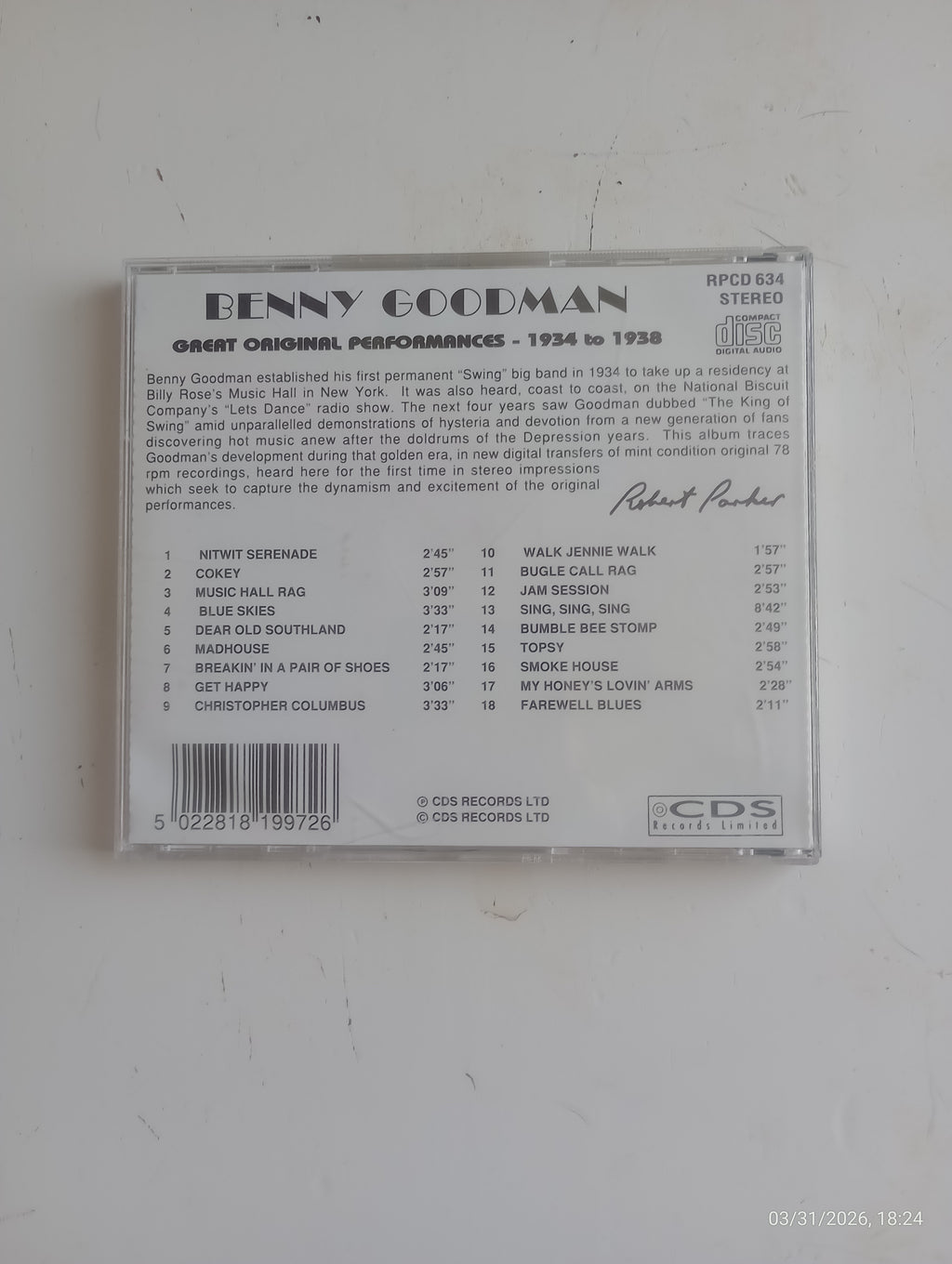Benny Goodman: The First Big Bands, Original Performances 1934-38