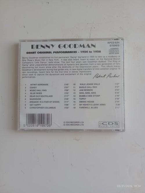 Benny Goodman: The First Big Bands, Original Performances 1934-38