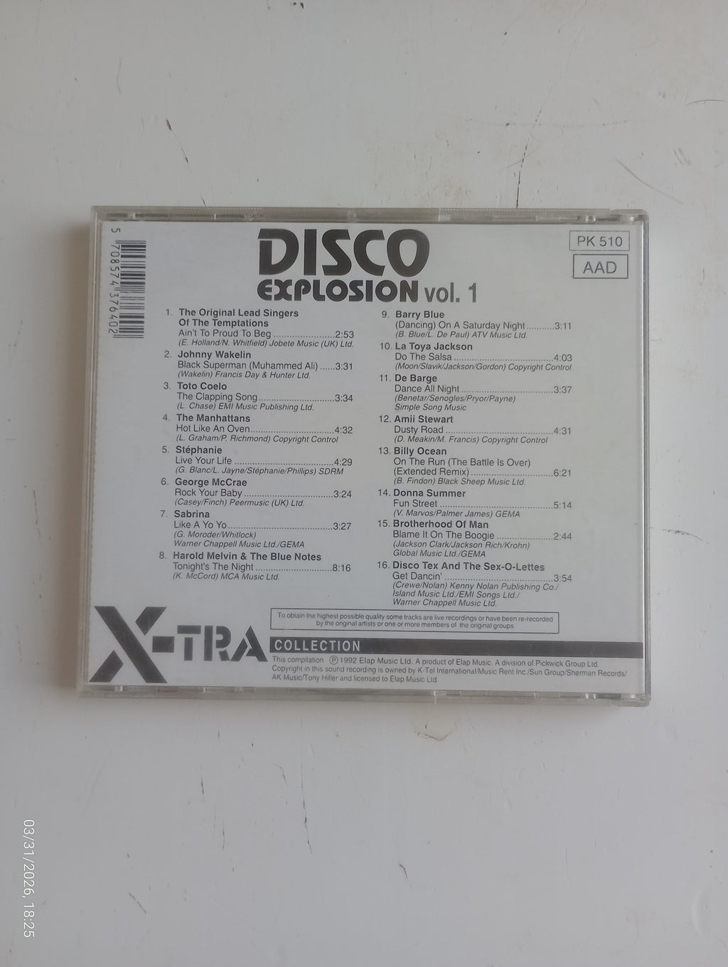 Disco Explosion Vol. 1 Collection CD - Various Artists