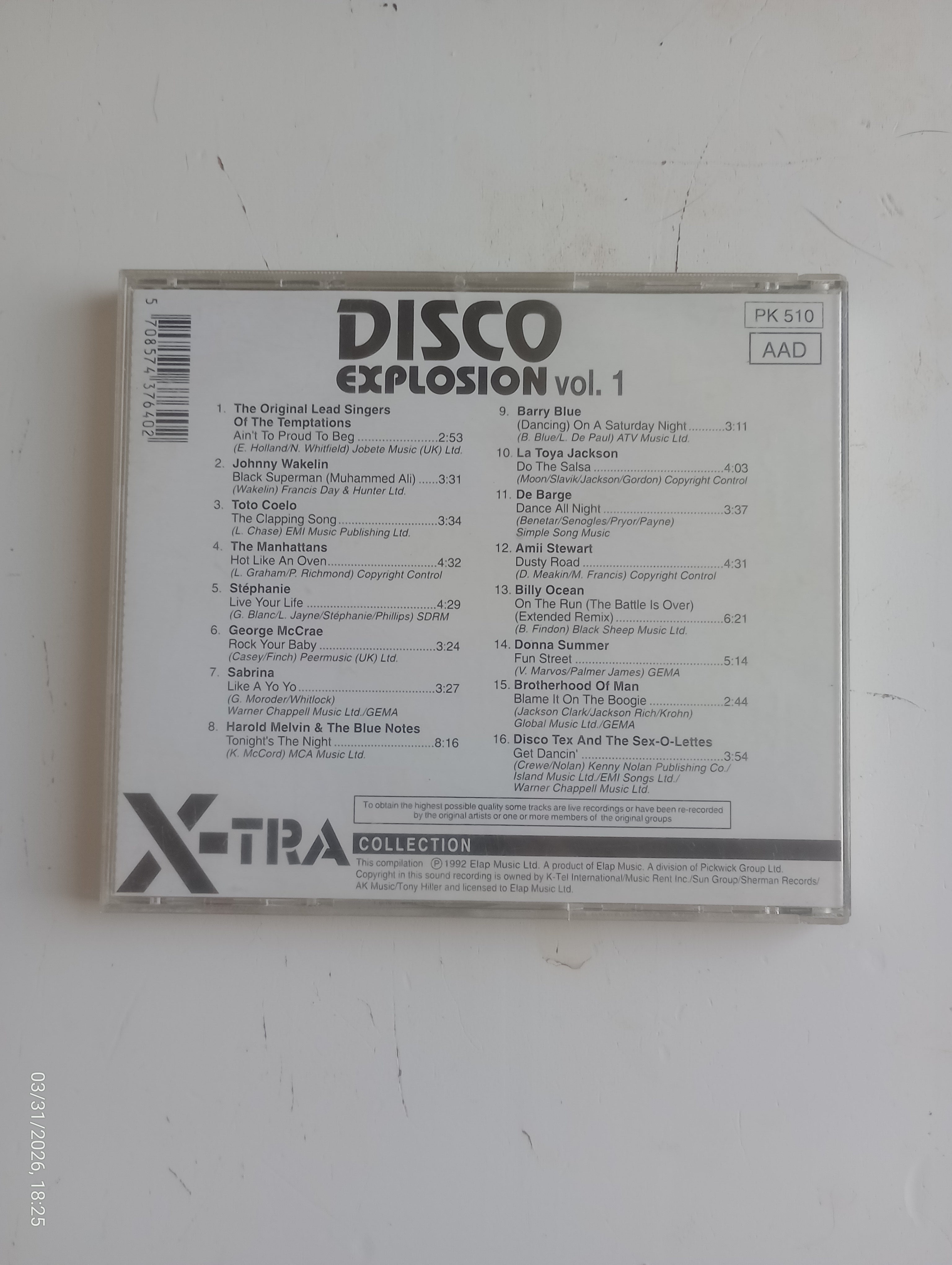 Disco Explosion Vol. 1 Collection CD - Various Artists