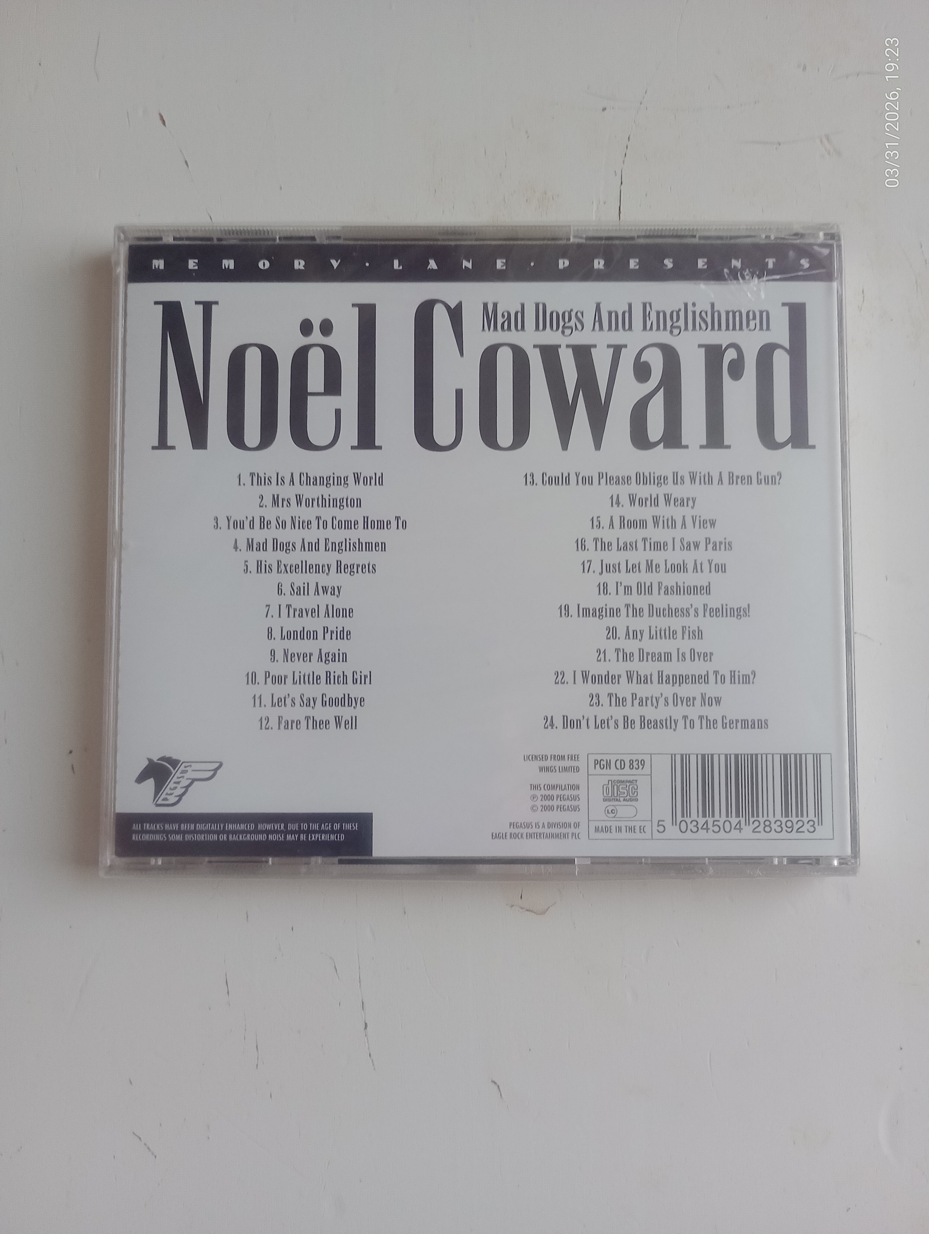 Noël Coward: Mad Dogs and Englishmen CD - Memory Lane