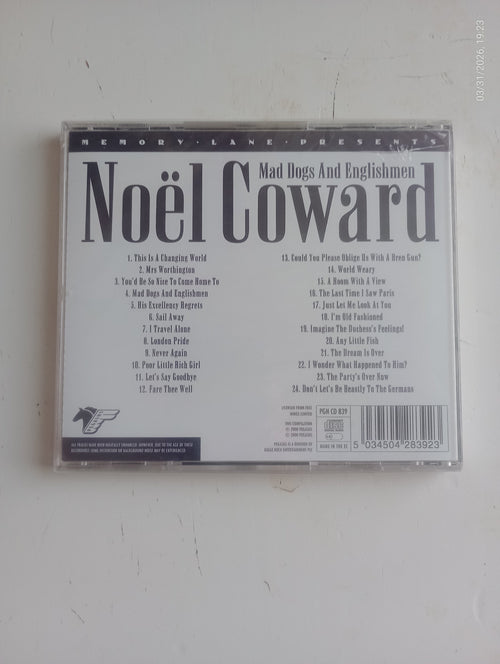 Noël Coward: Mad Dogs and Englishmen CD - Memory Lane