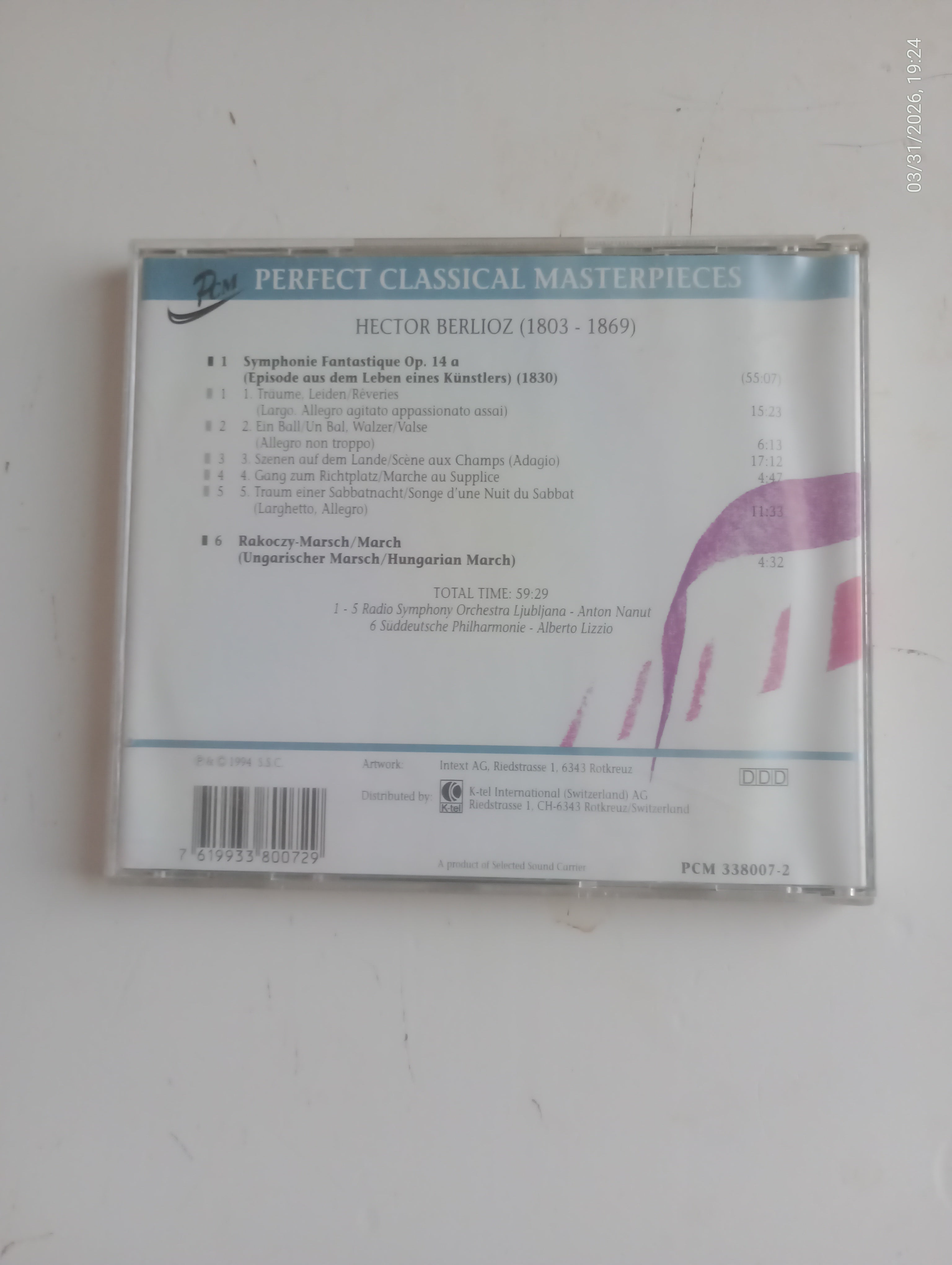 Berlioz: Symphonie Fantastique Op. 14a & Rákóczy March CD