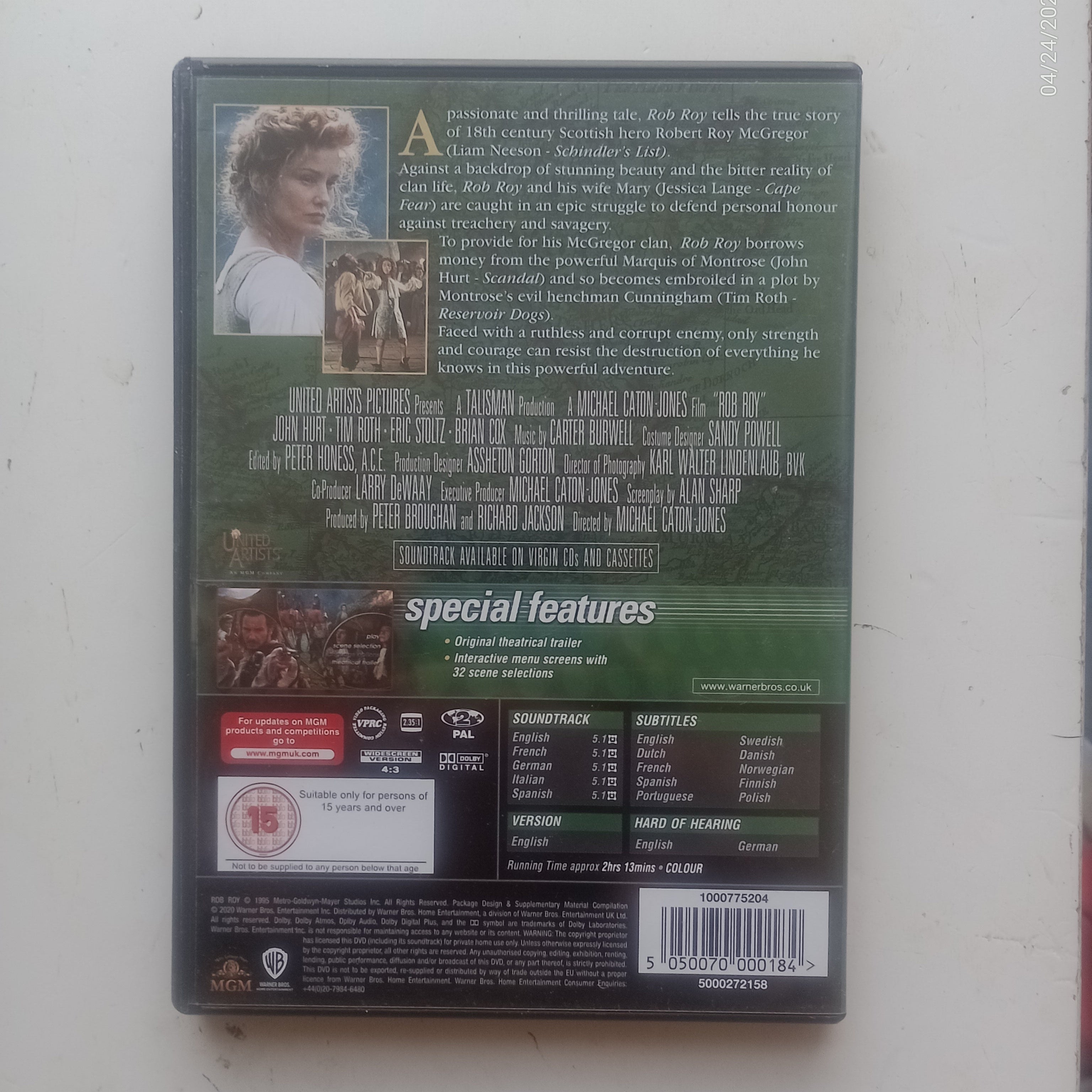 Rob Roy (1995) DVD [15]