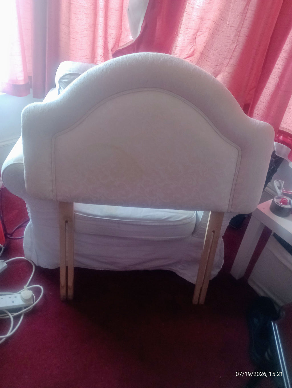 Stuart Jones Cream Fabric Single Divan Headboard