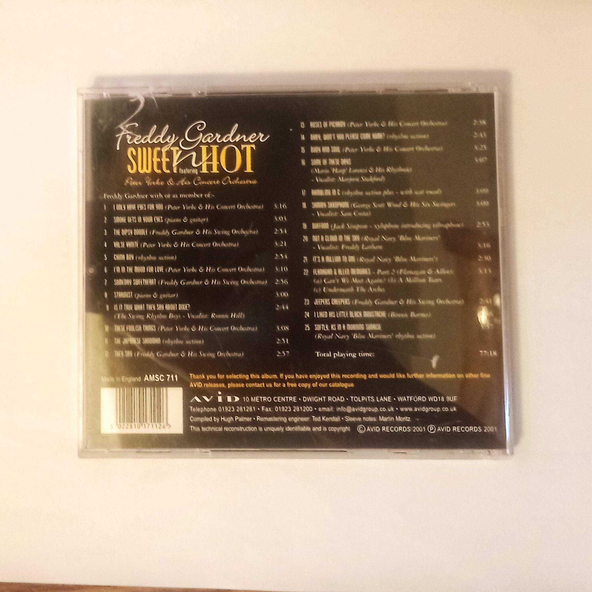 Freddy Gardner - Sweet 'N' Hot CD
