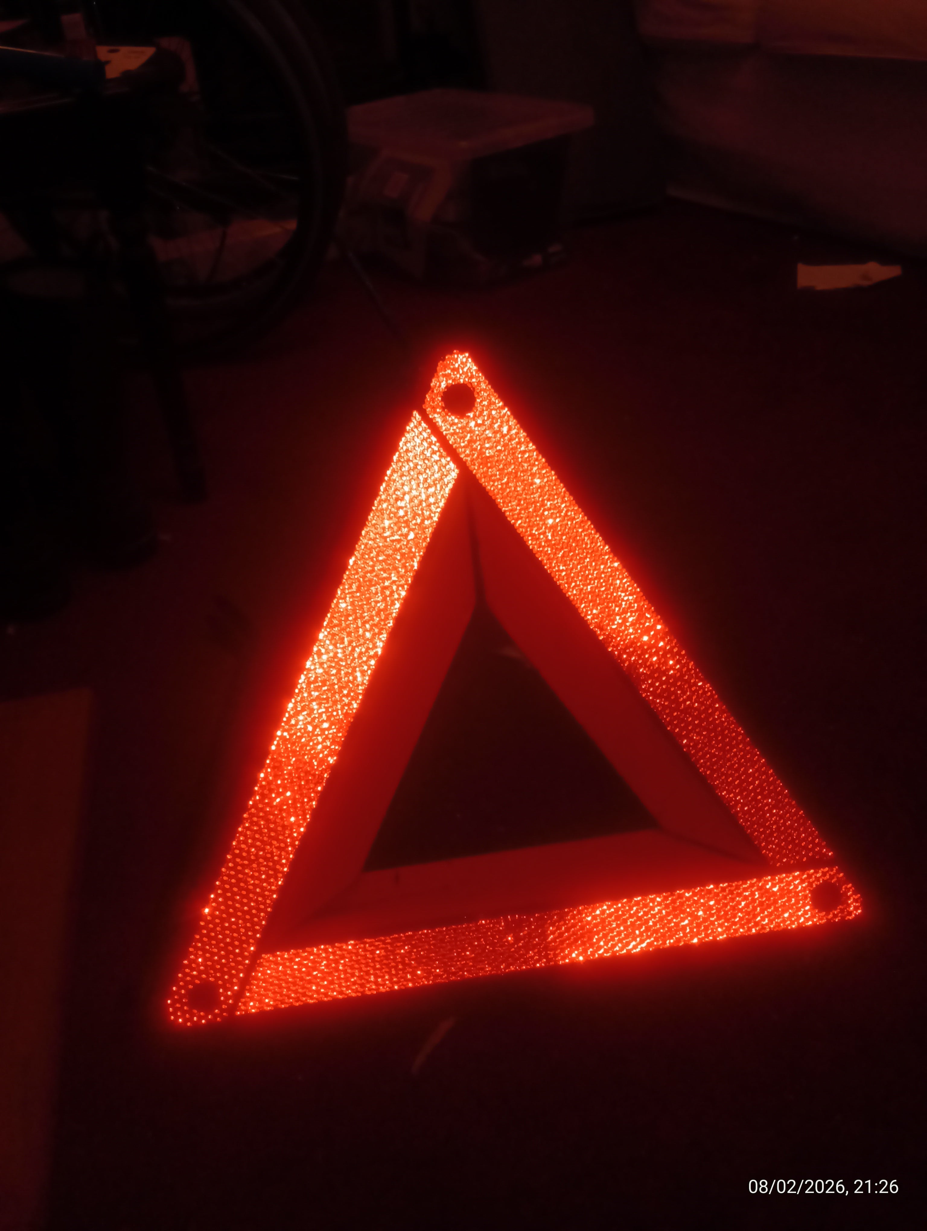 Car Warning Triangle - Foldable Roadside Safety 20cm