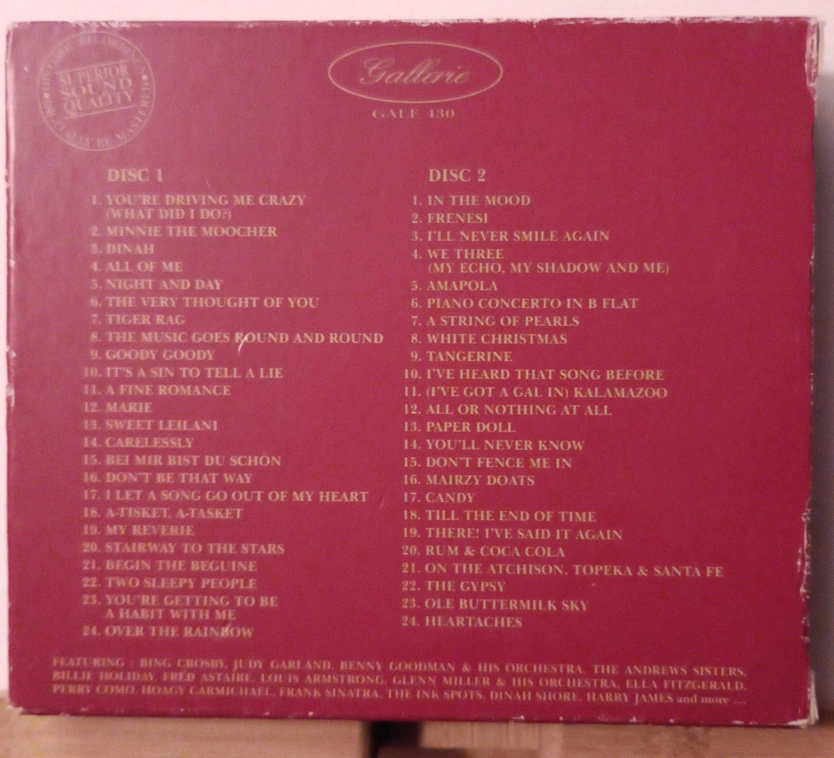 Hits of the Thirties & Forties - Classic Swing & Big Band Era Collection (CD, 1998)