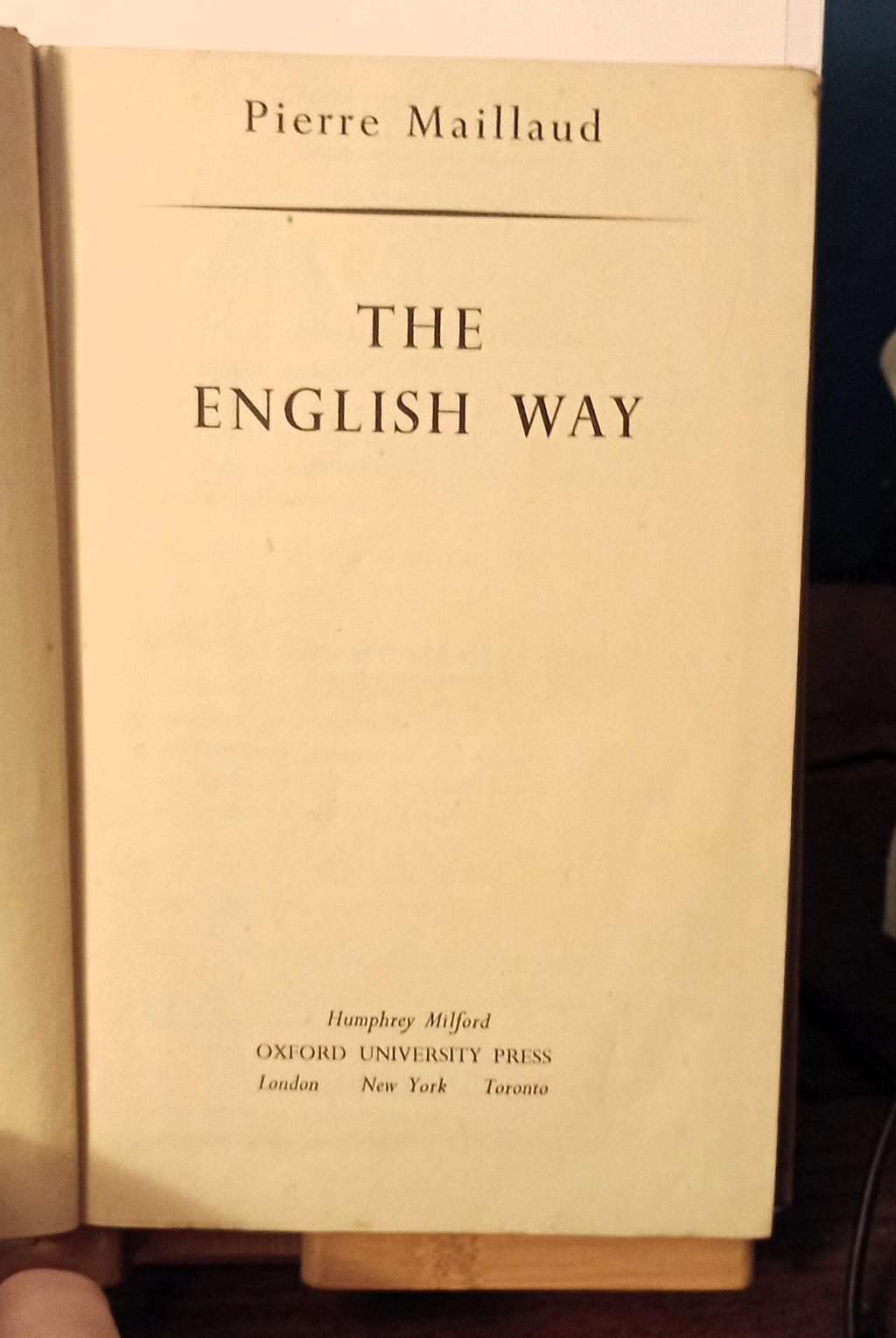 The English Way By Pierre Maillaud C1945 Antique Book Vintage WWII Era