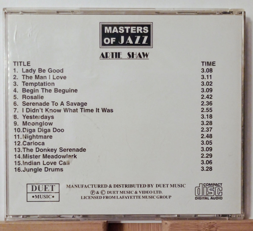 Masters of Jazz Artie Shaw
