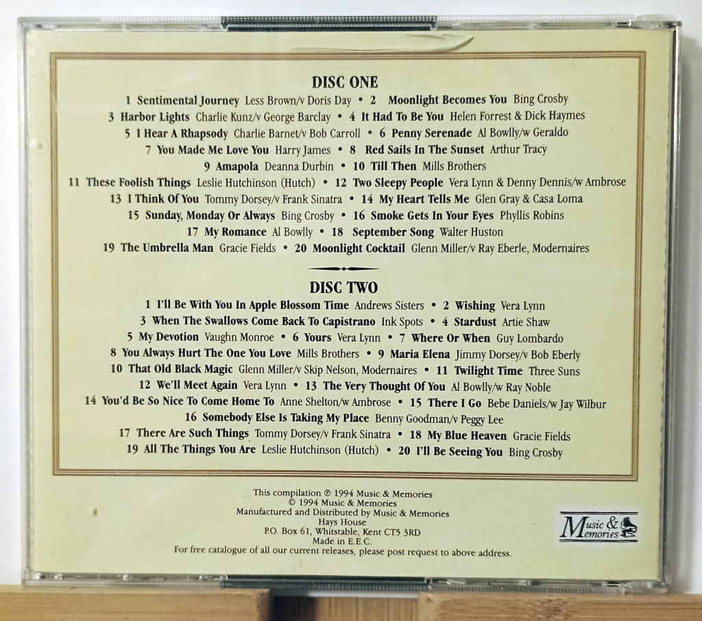 Sentimental Journey Music & Memories 2CD