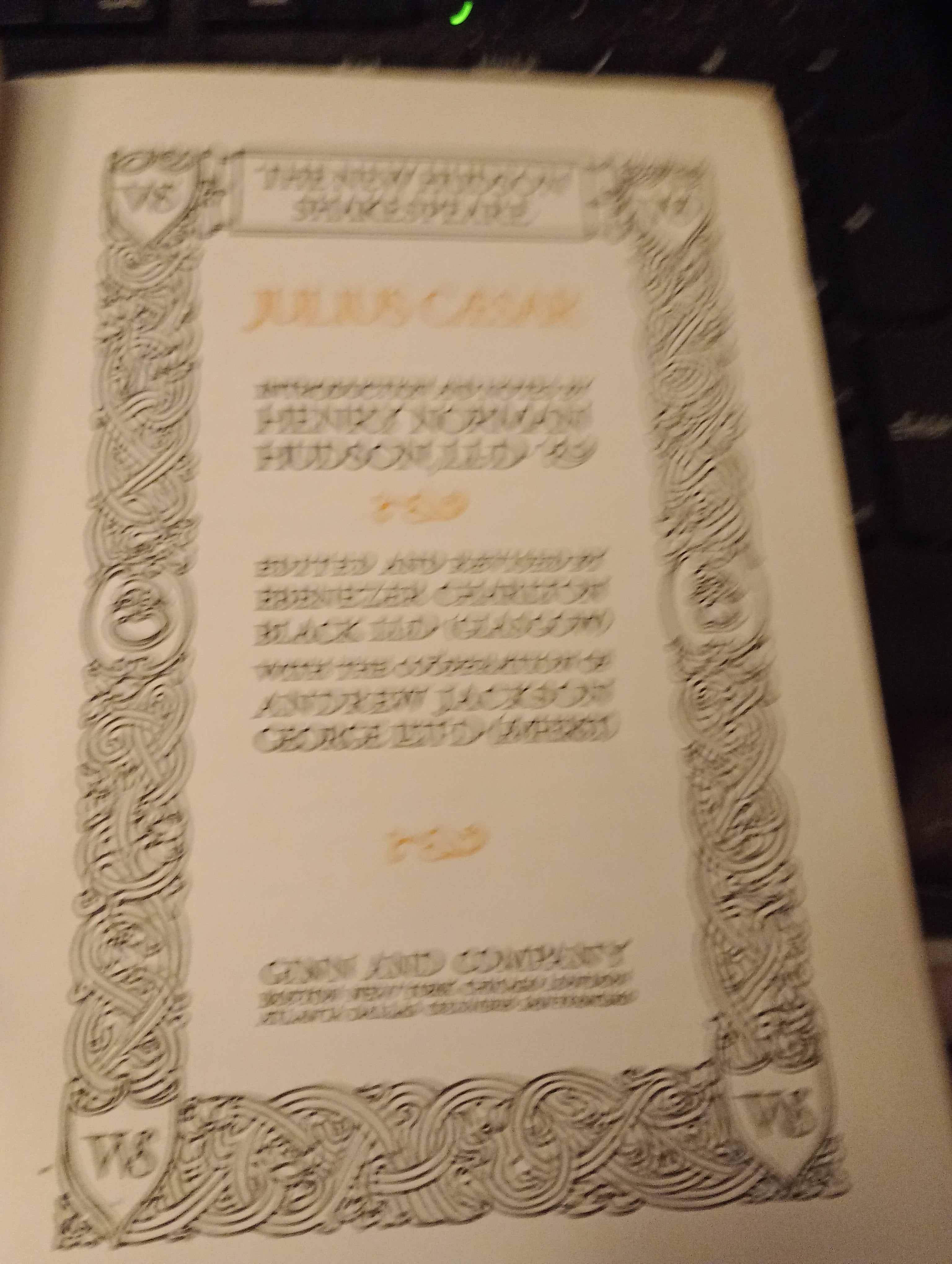 Julius Caesar - New Hudson Shakespeare series c1908