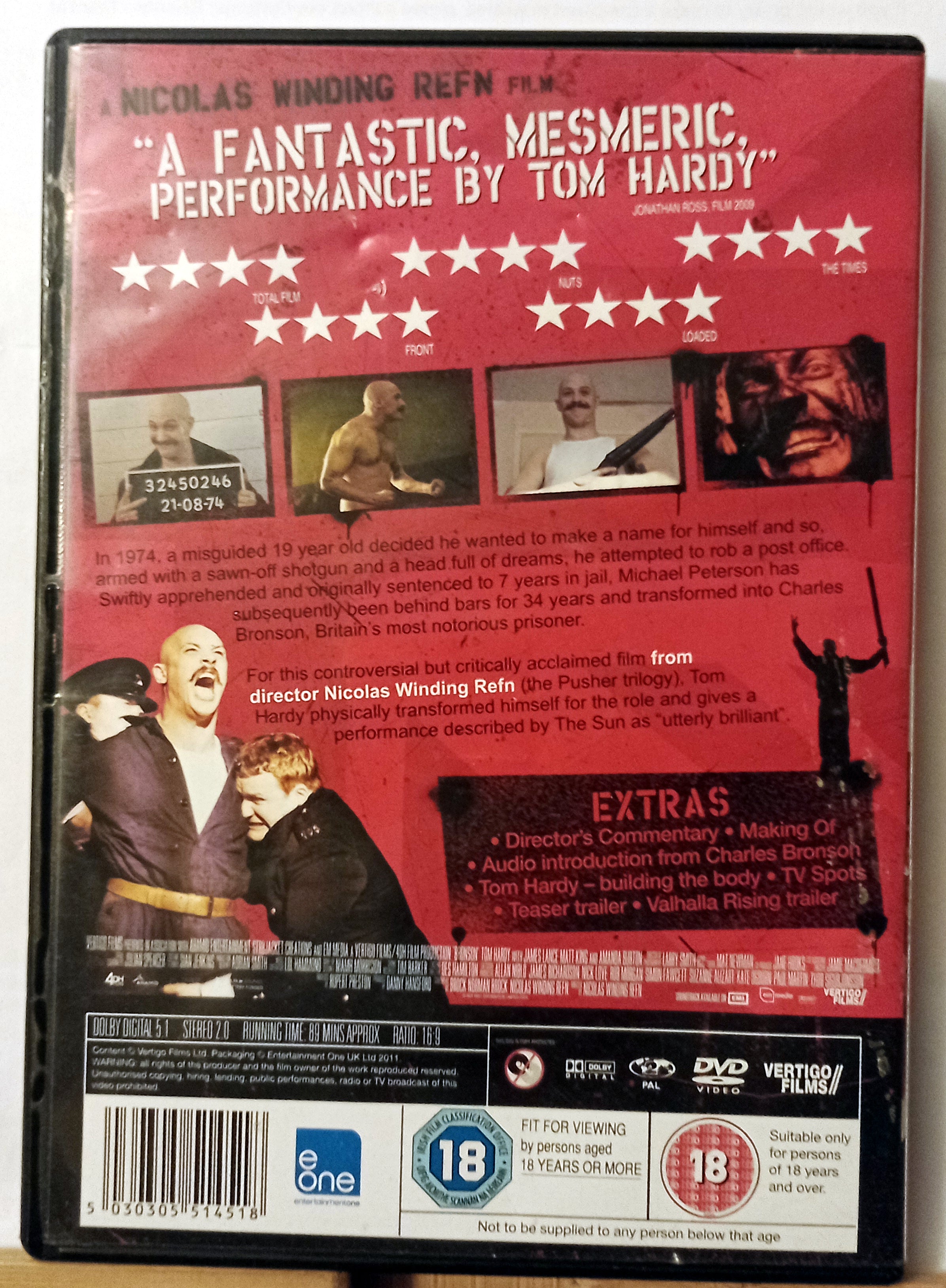 Bronson Tom Hardy 2010 DVD