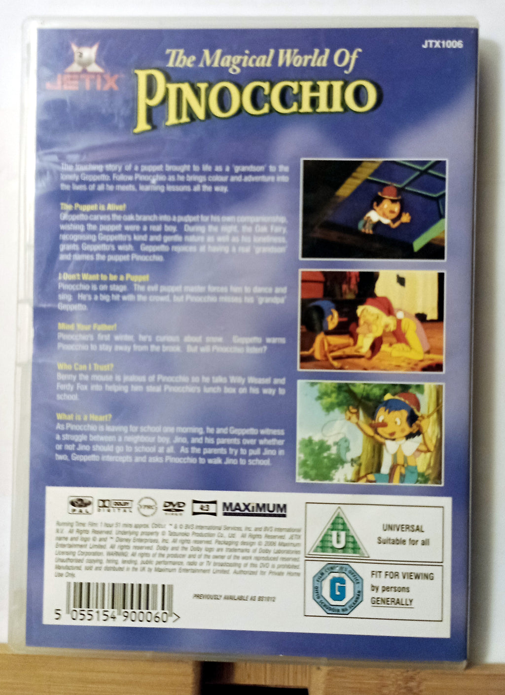 The Magical World of Pinocchio DVD (2007) Tim Reid cert U