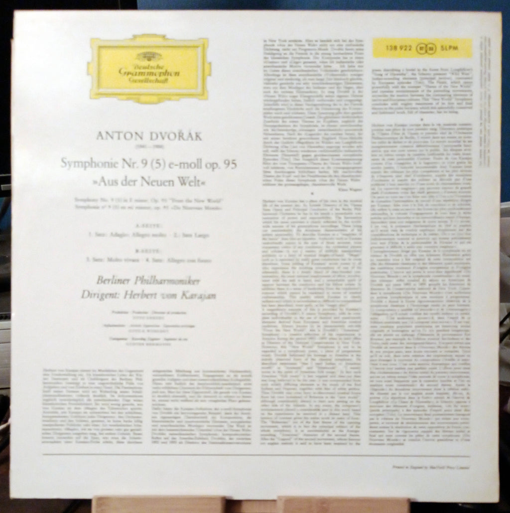 Dvořák - Symphony No. 9 "From the New World" - Karajan, Berlin Philharmonic (Vinyl LP)