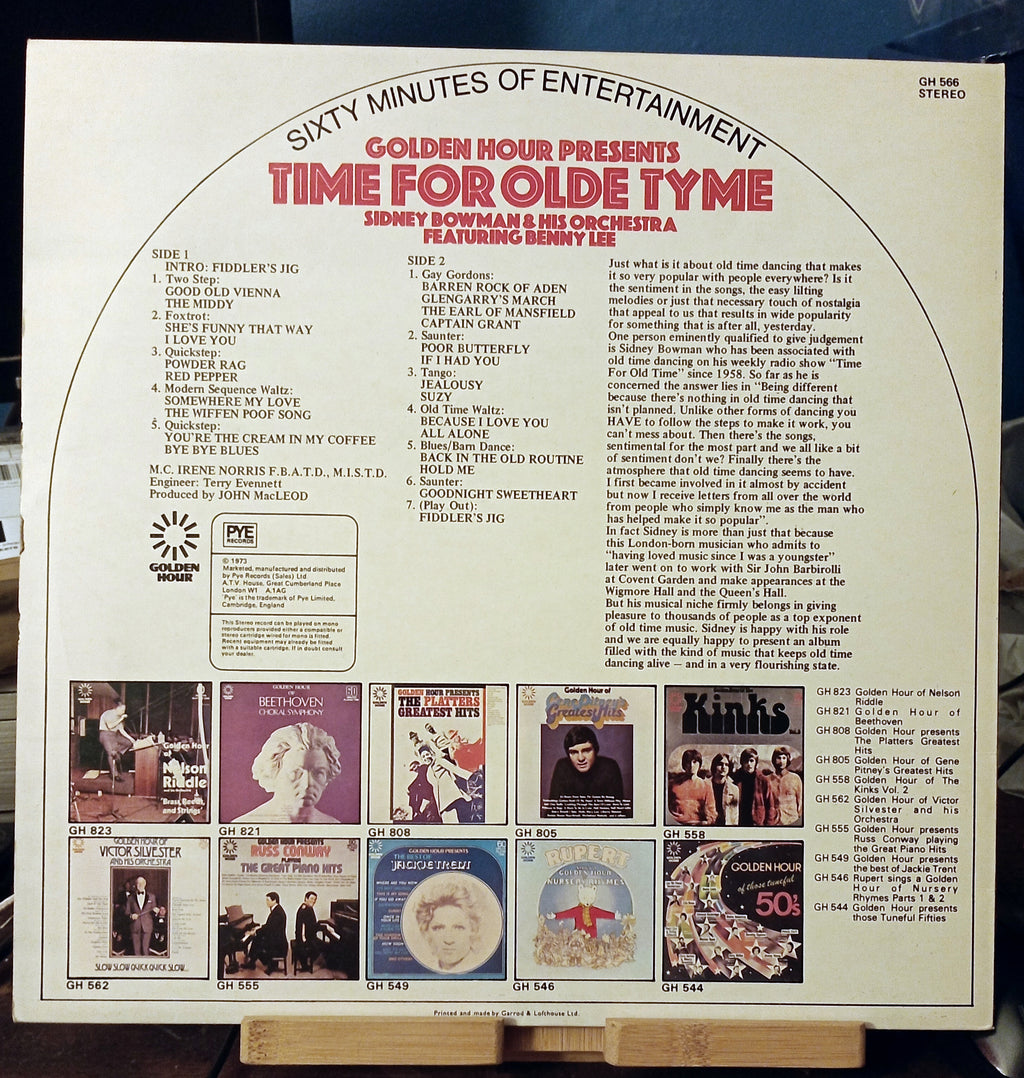 Sidney Bowman Orchestra - Time for Olde Tyme (Vinyl LP)