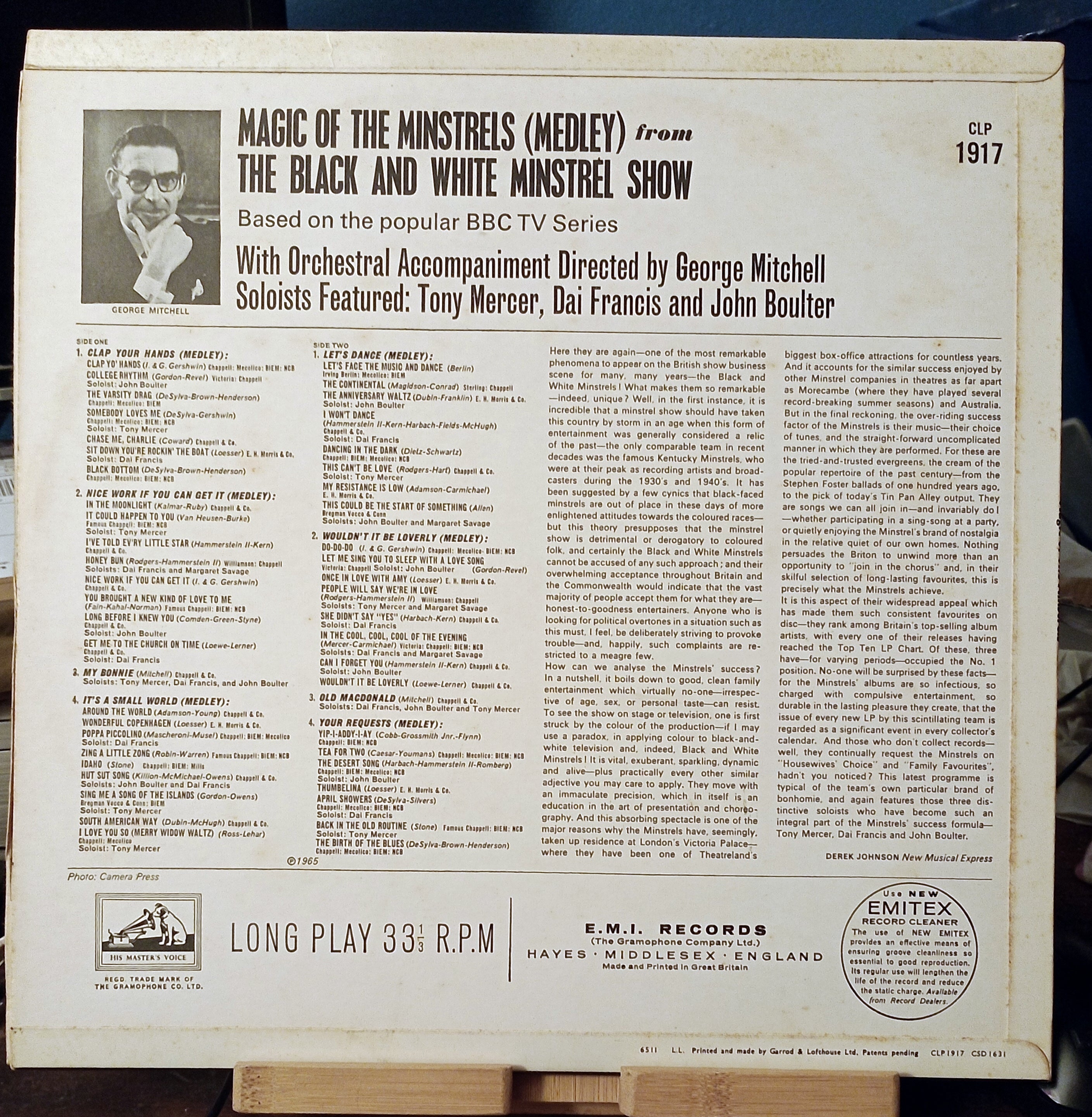 The George Mitchell Minstrels Featuring Tony Mercer, Dai Francis And John Boulter – Magic Of The Minstrels