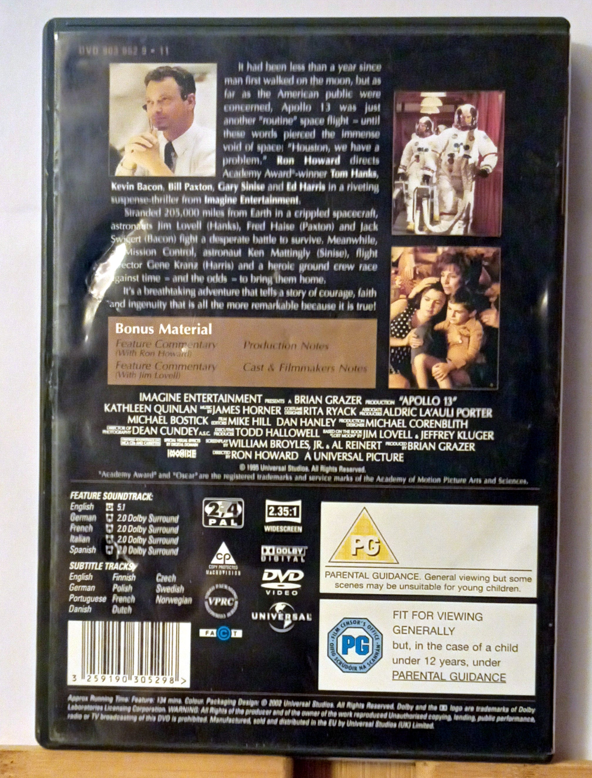 Apollo 13 DVD (2007) Tom Hanks, Howard (DIR) cert PG