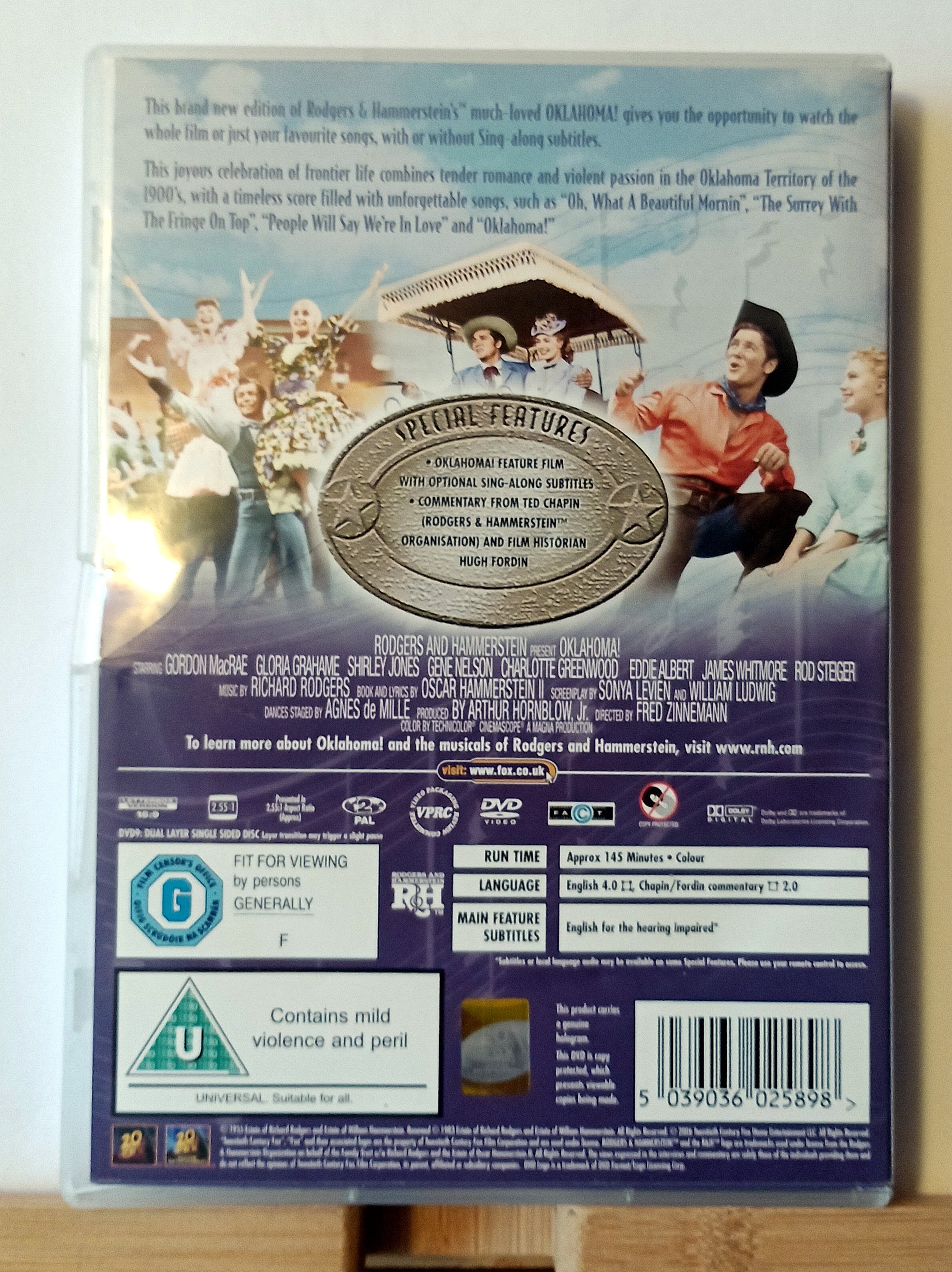 Oklahoma! DVD (2006) Gordon MacRae, Zinnemann (DIR) cert U