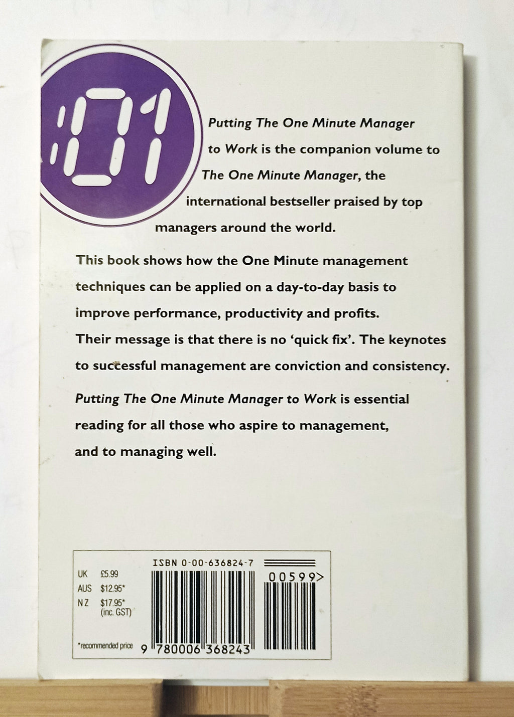 Putting One Minute Manager to Work (The One Minute Manager)-Kenneth Blanchard