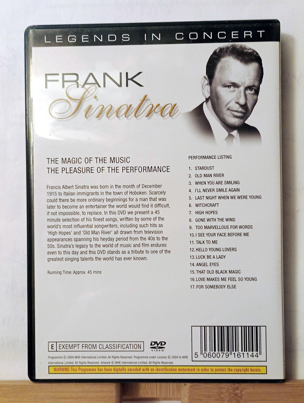 Frank Sinatra - Legends In Concert Frank Sinatra 2004 DVD