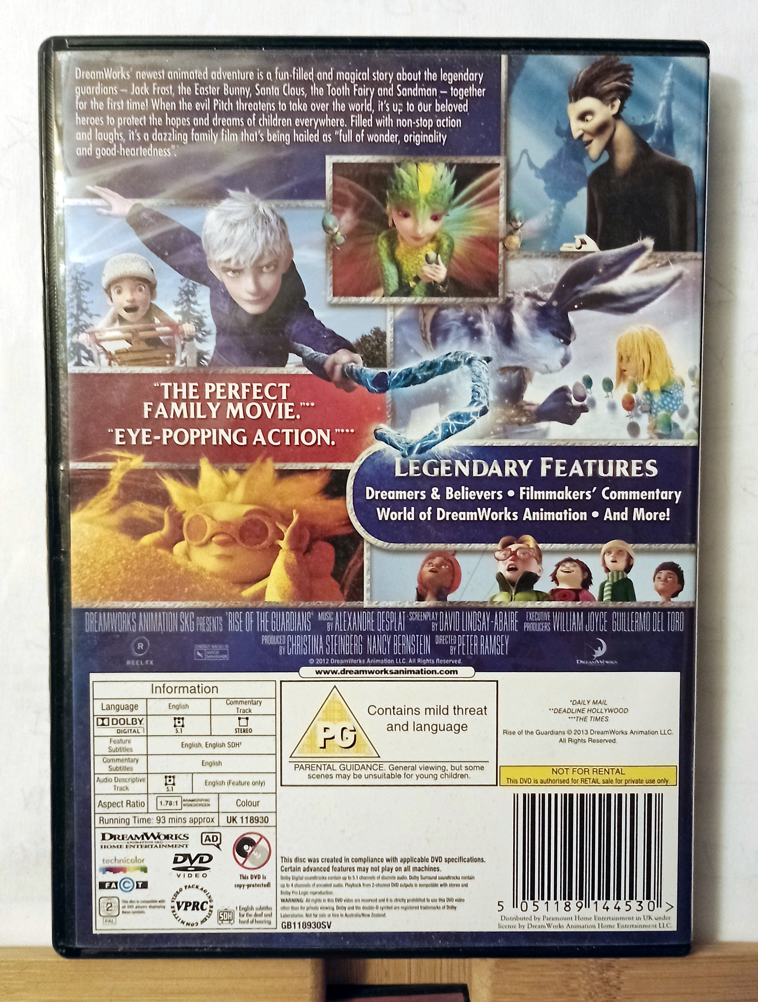 Rise of the Guardians [DVD] Chris Pine (Actor), Alec Baldwin (Actor), Peter Ramsey (Director)