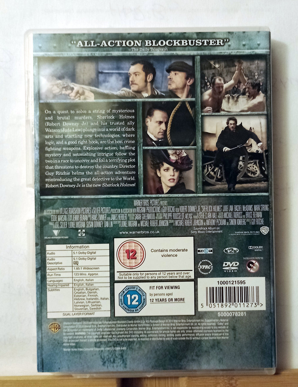 Sherlock Holmes DVD (2010) Robert Downey Jr., Ritchie (DIR) cert 12