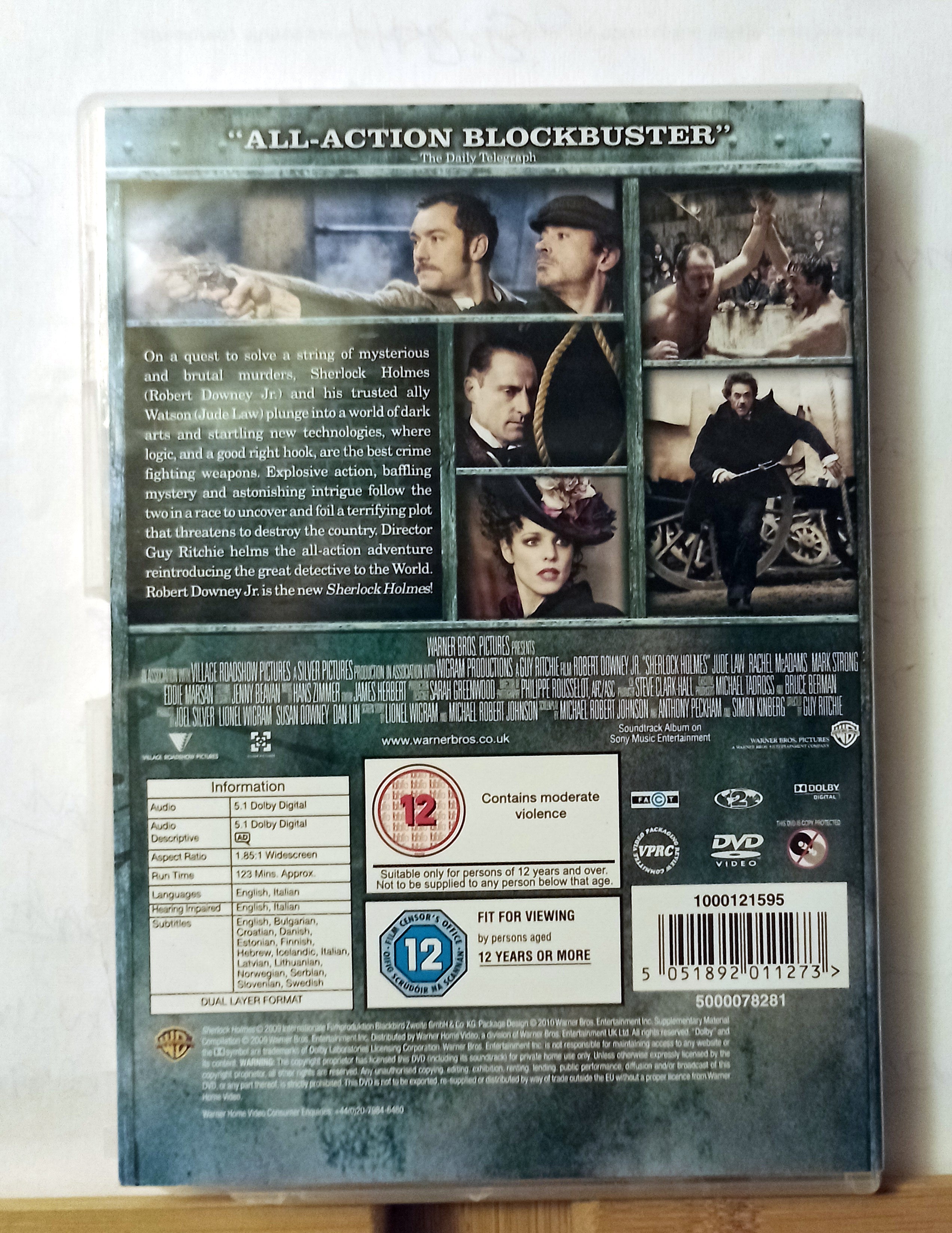 Sherlock Holmes DVD (2010) Robert Downey Jr., Ritchie (DIR) cert 12
