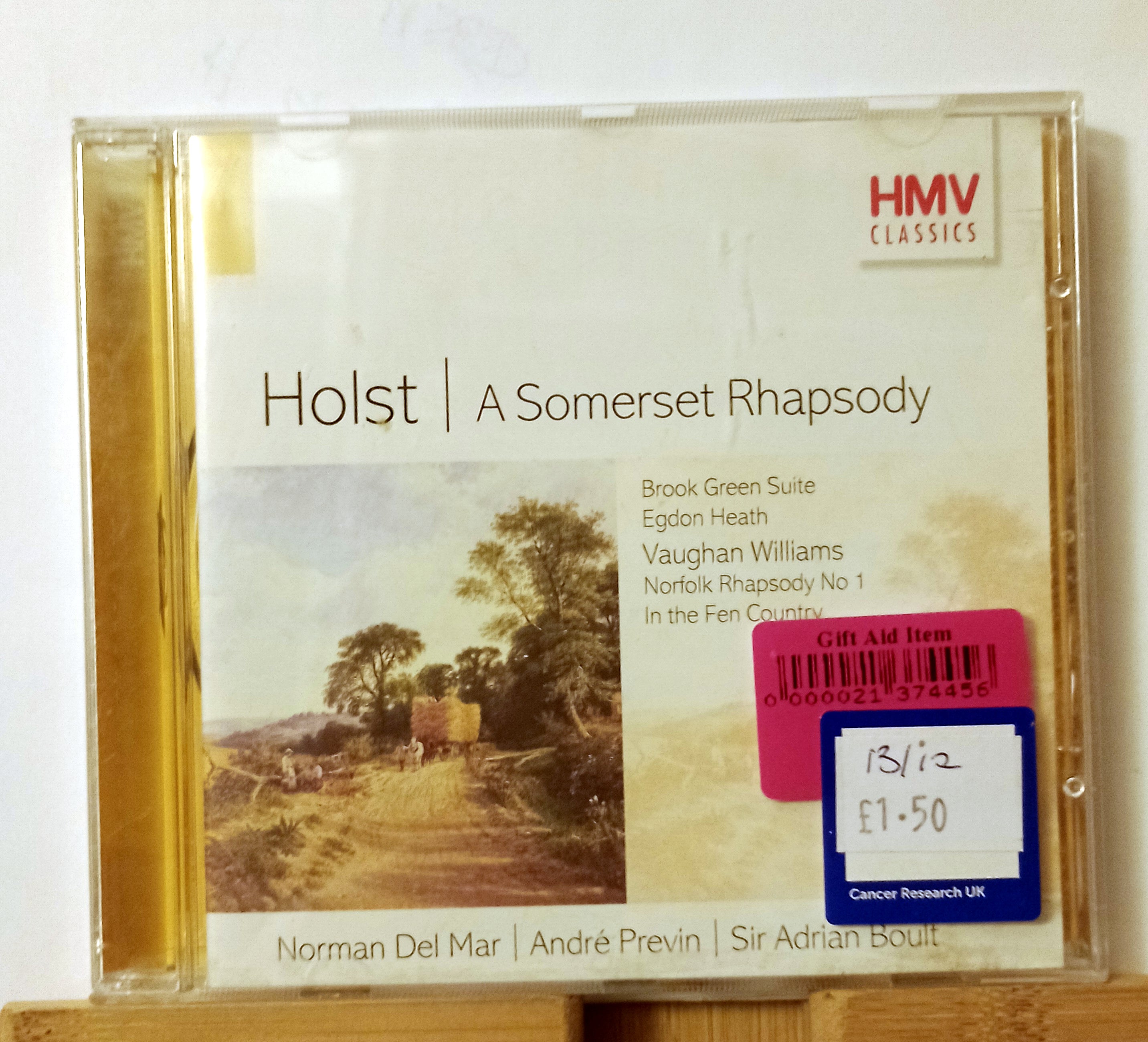 Holst A Somerset rhapsody Various 1999 CD