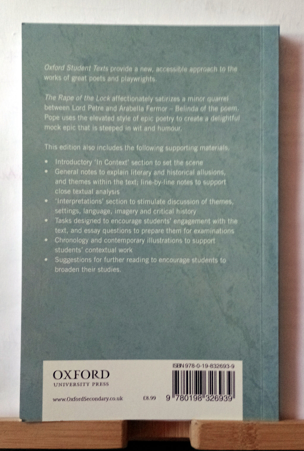 Oxford Student Texts: The Rape of the Lock by Alexander Pope