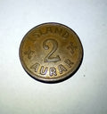 Icelandic 2 Aurar Coin 1940 Vintage Coin