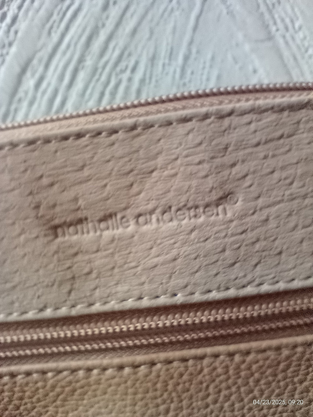 Nathalle Anderson Medium Beige Cross Over Handbag