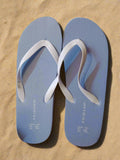 Sky Blue & White Flip-flops Primark UK10/11
