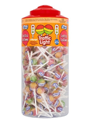 Vidal Lotta Lollies 150 Lollipops Strawberry Lemon-Orange Flavour