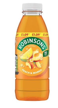 Robinsons Ready to Drink Peach & Mango Juice Drink PMP 12x 500ml Orange